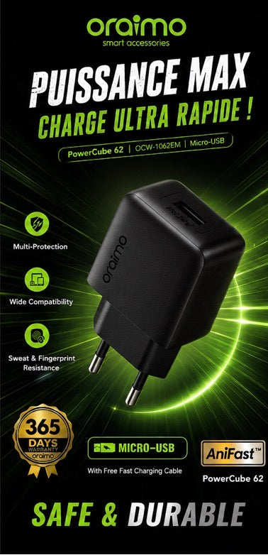 Adaptateur Oraimo PowerCube 62