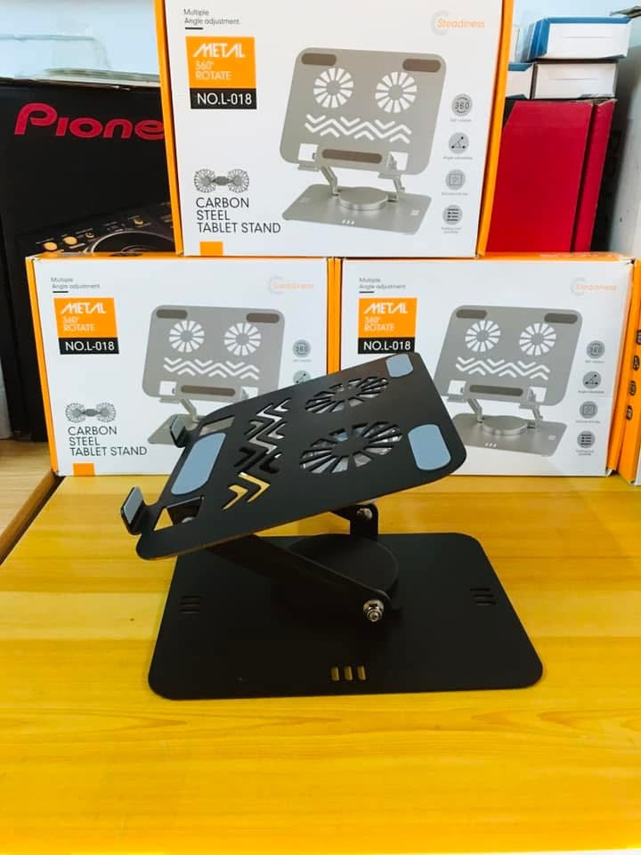 Support PC portable en métal rotatif 360° – modèle L-018 !