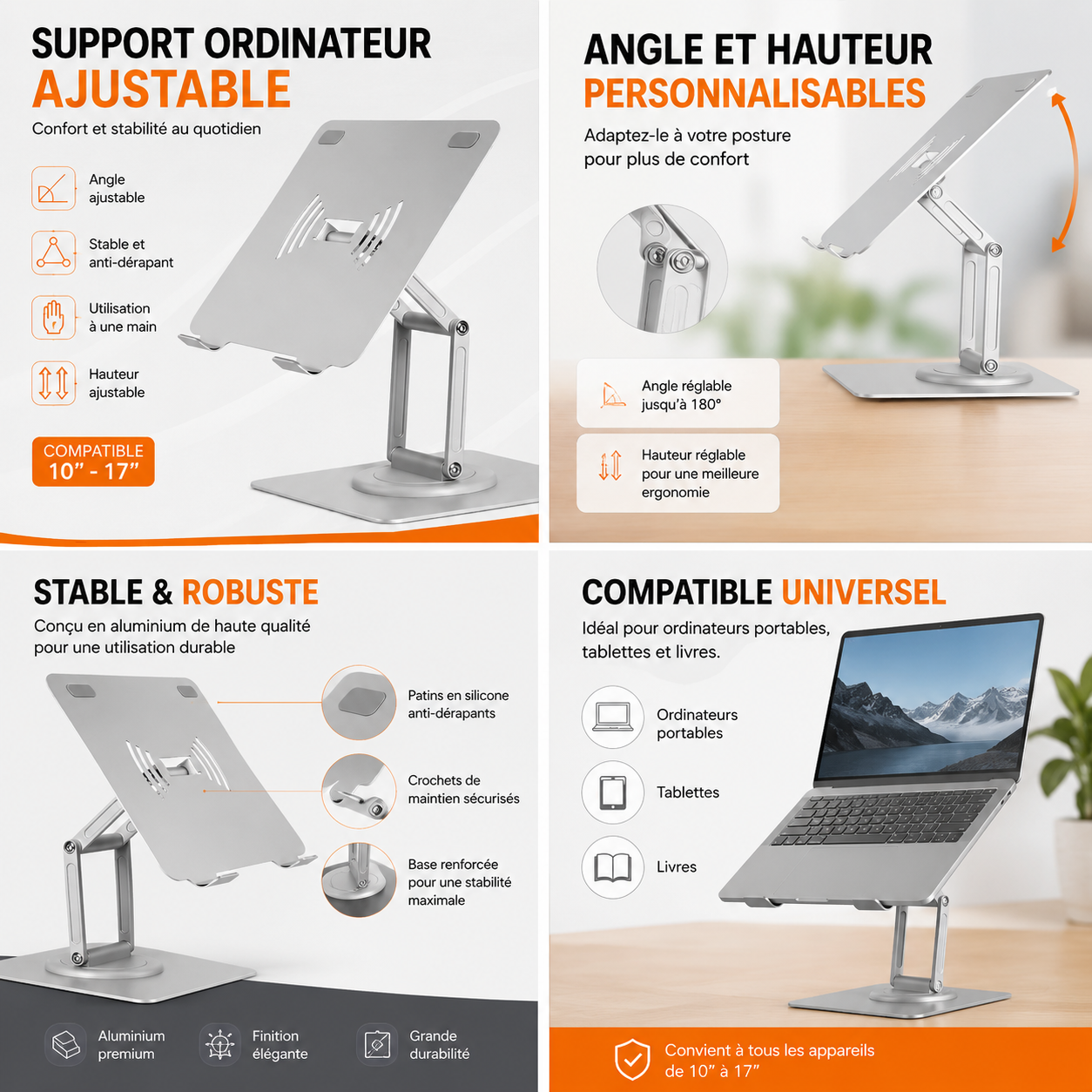 Support ordinateur articulé 3 Axes