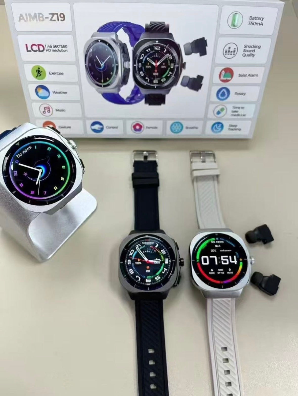 Smartwatch AIMB-Z19 Watch + Écouteurs