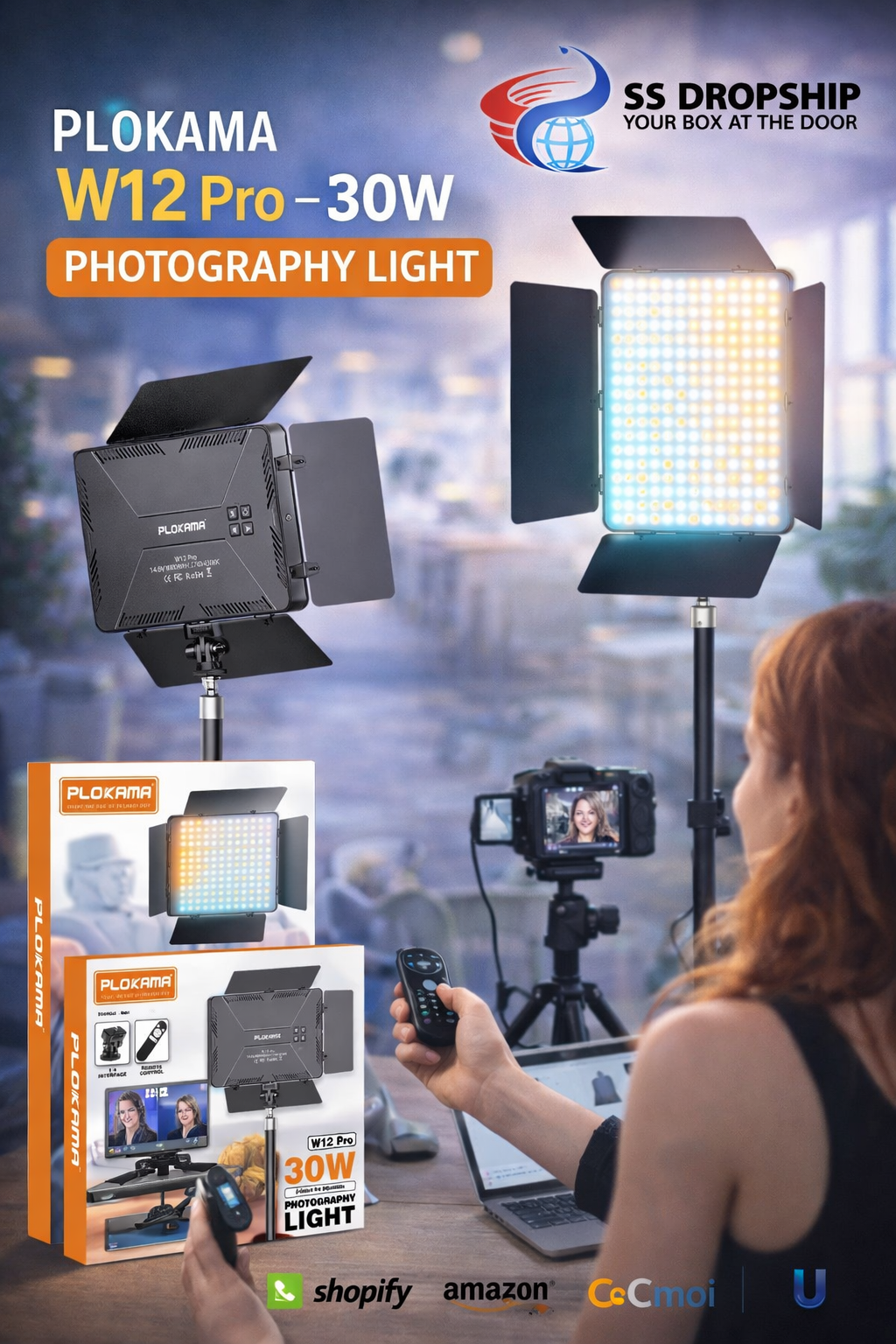 Projecteur led portable Plokama W12 - Pro