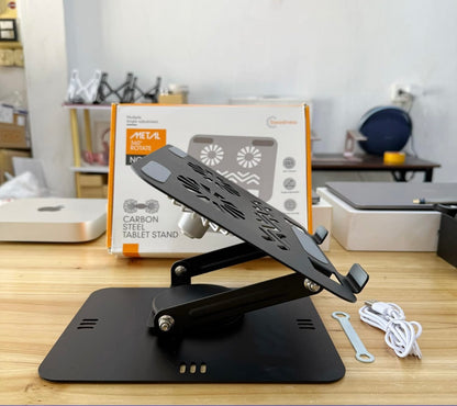 Support PC portable en métal rotatif 360° – modèle L-018 !