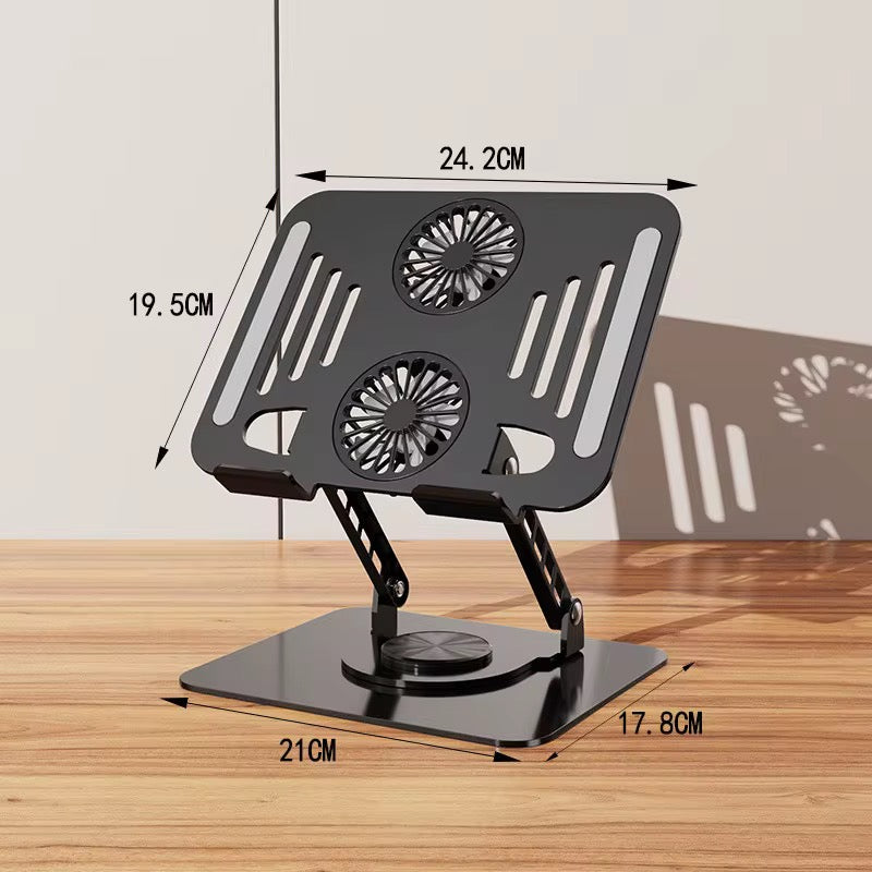 Support Ventilé Ajustable à 360° pour Ordinateur Portable