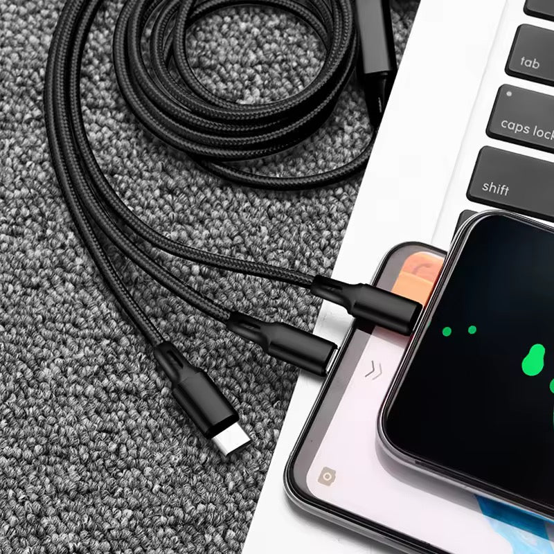 Câble de Recharge Multi-Connecteurs 3 sorties
