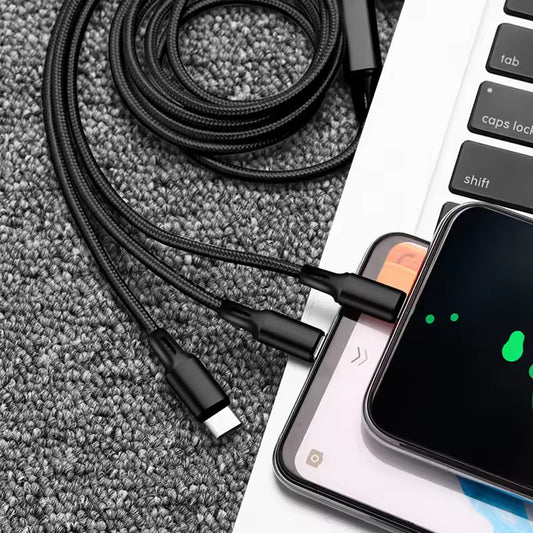 Câble de Recharge Multi-Connecteurs 3 sorties