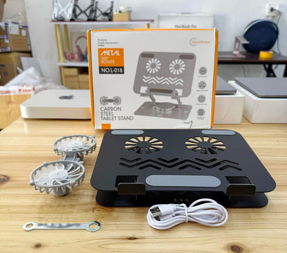 Support PC portable en métal rotatif 360° – modèle L-018 !