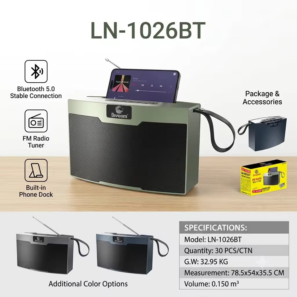 Enceinte Sans Fil Solaire BoomBest LN-1026SUN