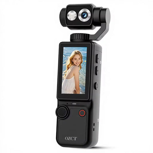 Caméra de Poche Connectée OZCT Q8 – 4K Ultra HD & Objectif Rotatif à 180°