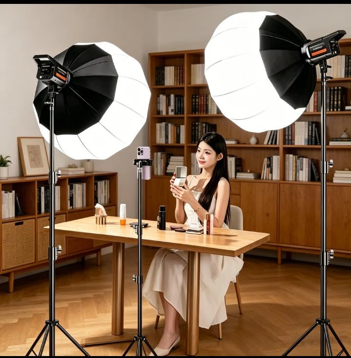 Kit Éclairage Studio YM-600-SS – Projecteur LED COB (100W) & Softbox Lanterne