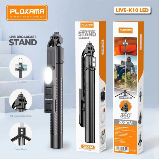 Trepied PLOKAMA LIVE K10 PRO LED