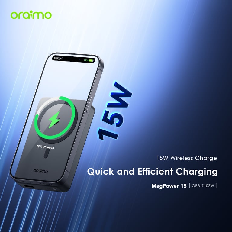 Batterie Externe Magnétique Oraimo MagPower 15 (10000mAh)