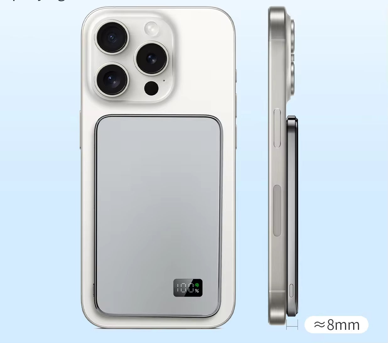 PowerBank en titane Slim 5.000mAh