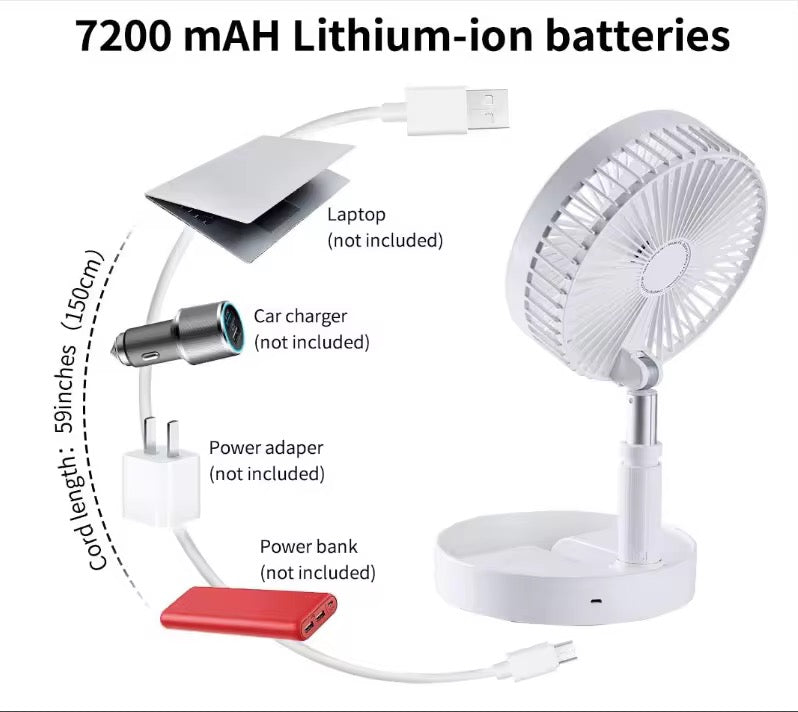 Ventilateur Télescopique Rechargeable S300