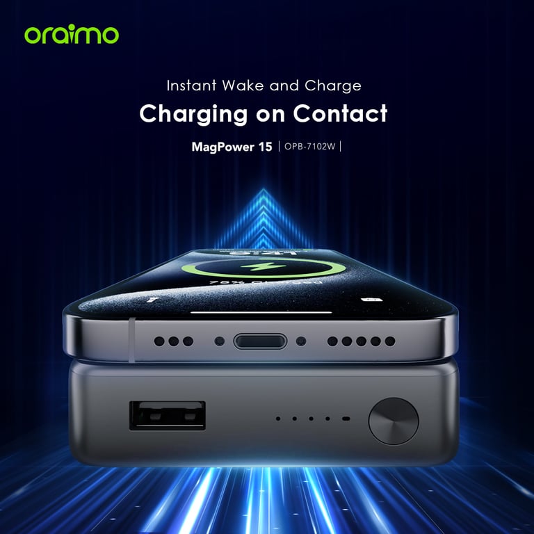 Batterie Externe Magnétique Oraimo MagPower 15 (10000mAh)