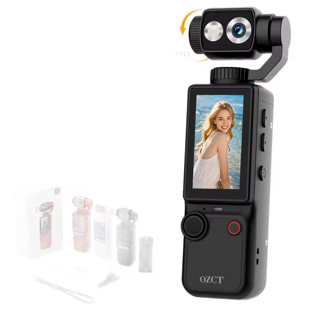 Caméra de Poche Connectée OZCT Q8 – 4K Ultra HD & Objectif Rotatif à 180°