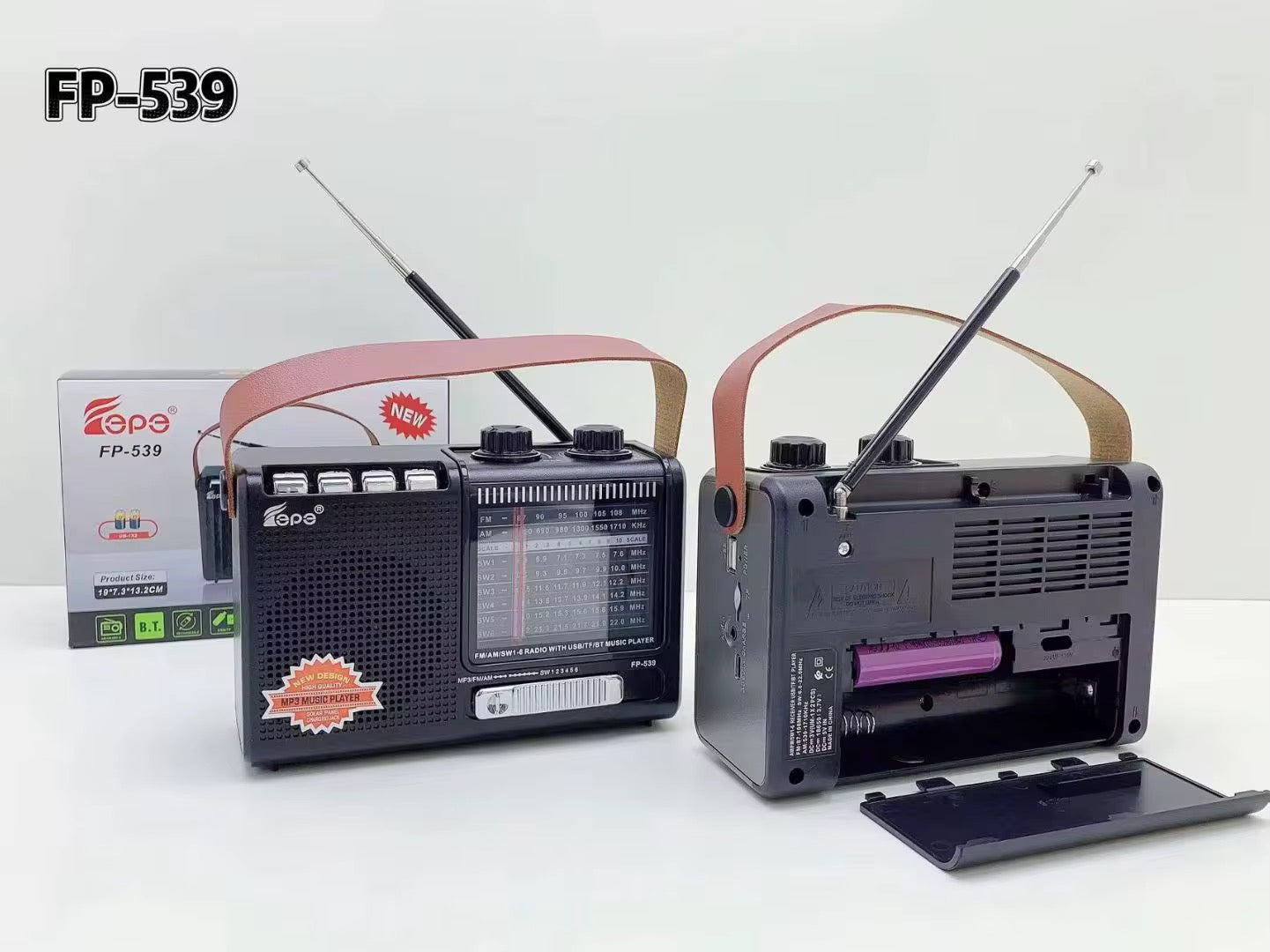 Radio Rétro & Enceinte Sans Fil Fepe FP-539
