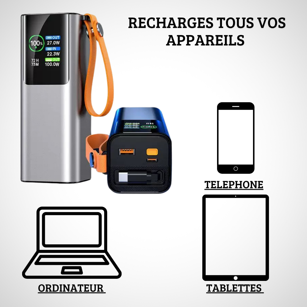 Batterie Externe Haute Capacité SPACEX SP-510 | 50 000 mAh & Charge Super Rapide 22.5W