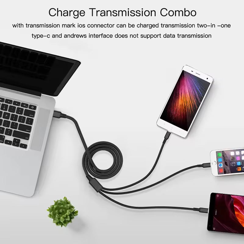 Câble de Recharge Multi-Connecteurs 3 sorties