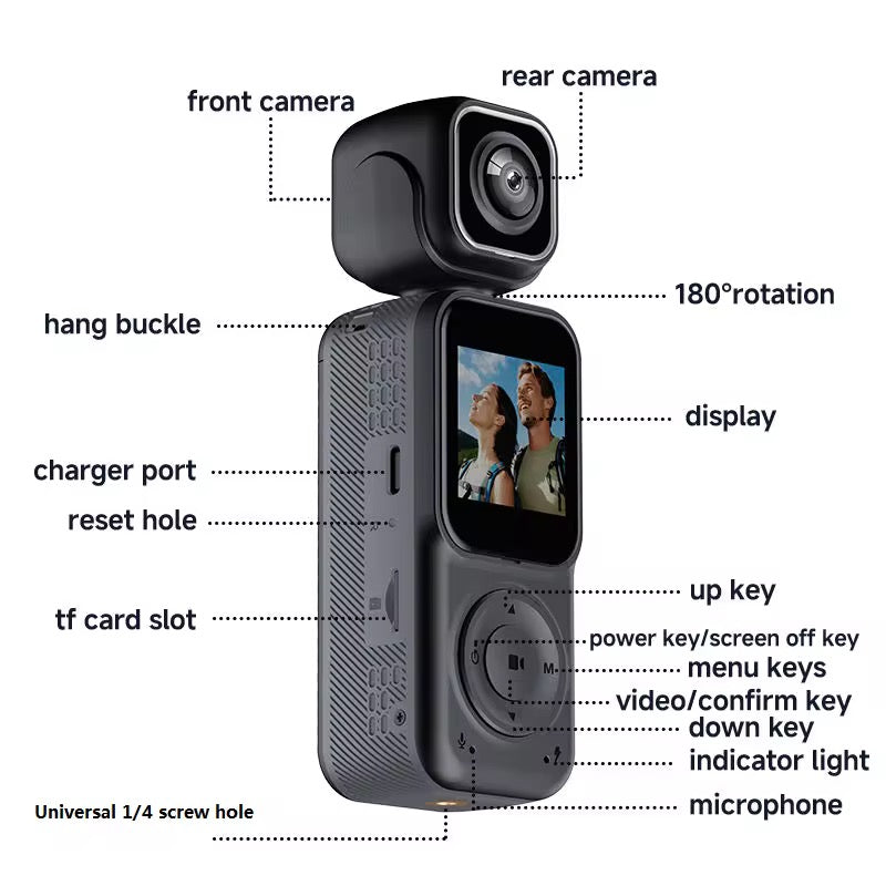 Caméra d'Action Portable 4K