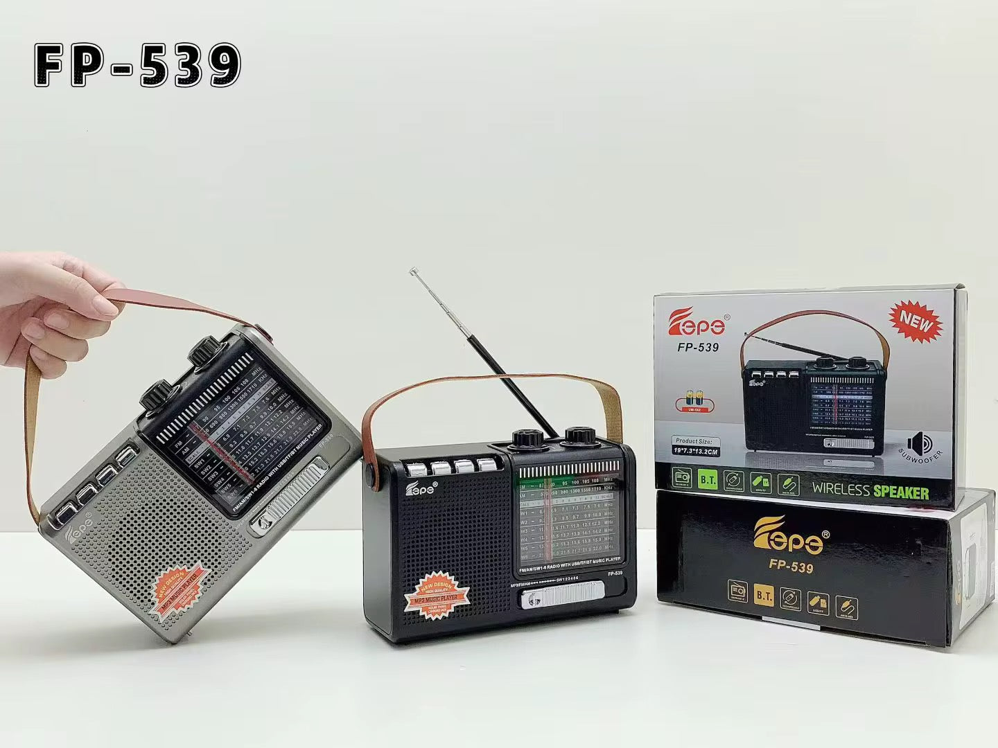 Radio Rétro & Enceinte Sans Fil Fepe FP-539