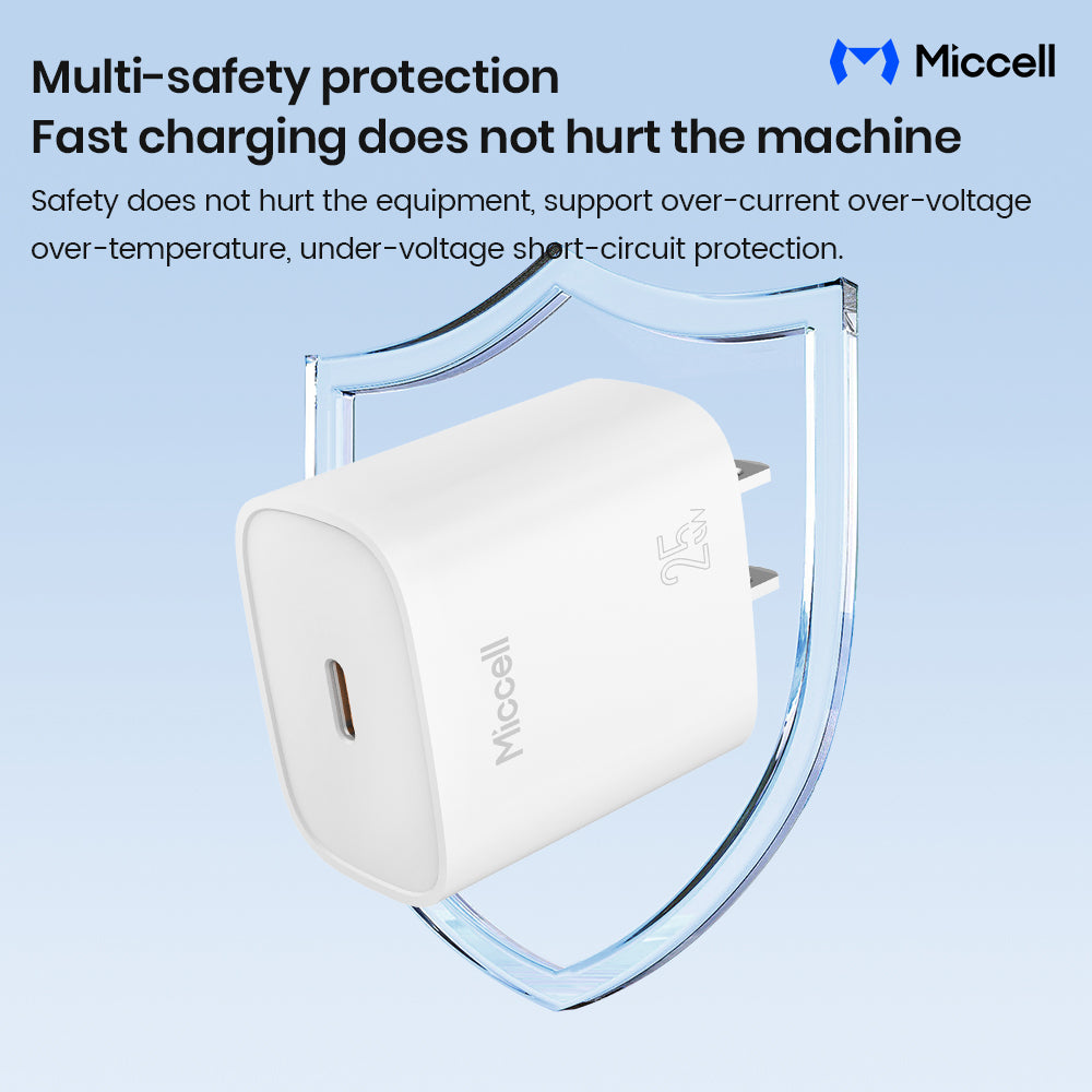 Chargeur rapide Miccell 25W Power Delivery PD