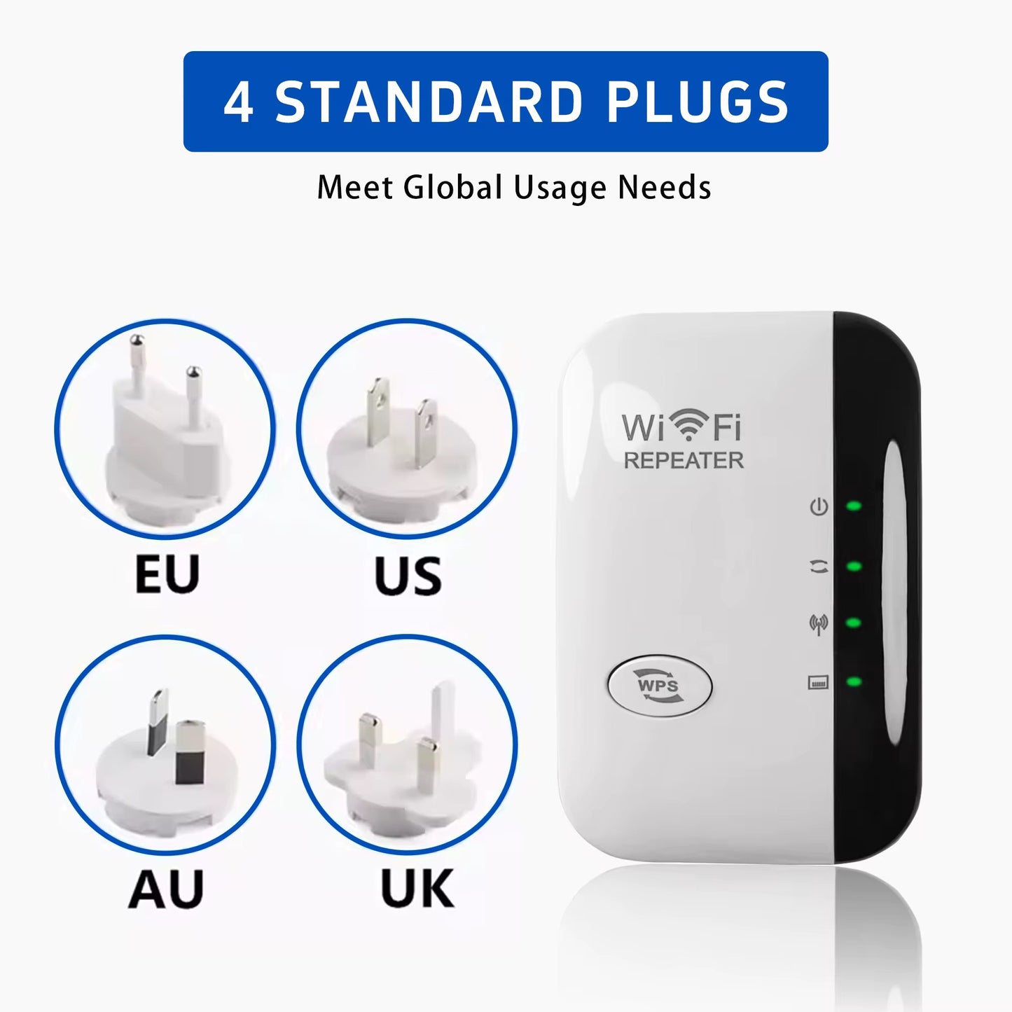 Répéteur WiFi Universel 300 Mbps – Amplificateur de Signal et Extension Réseau