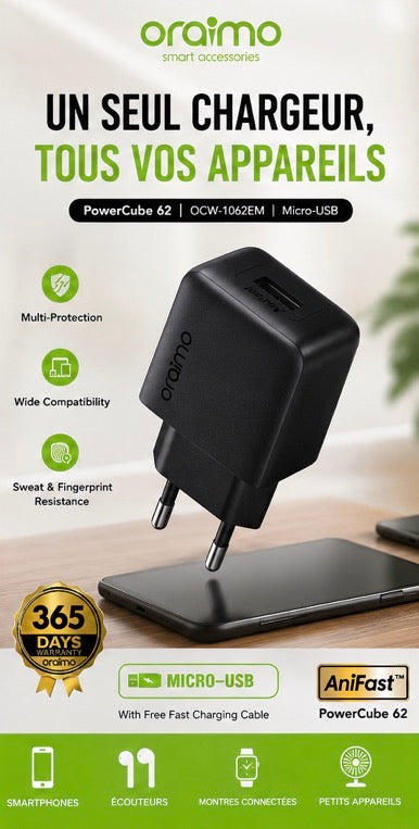 Adaptateur Oraimo PowerCube 62