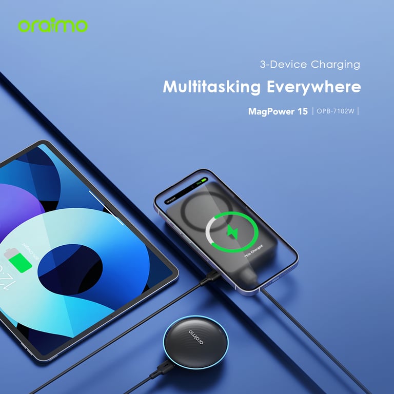 Batterie Externe Magnétique Oraimo MagPower 15 (10000mAh)