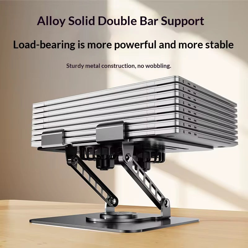 Support Ventilé Ajustable à 360° pour Ordinateur Portable