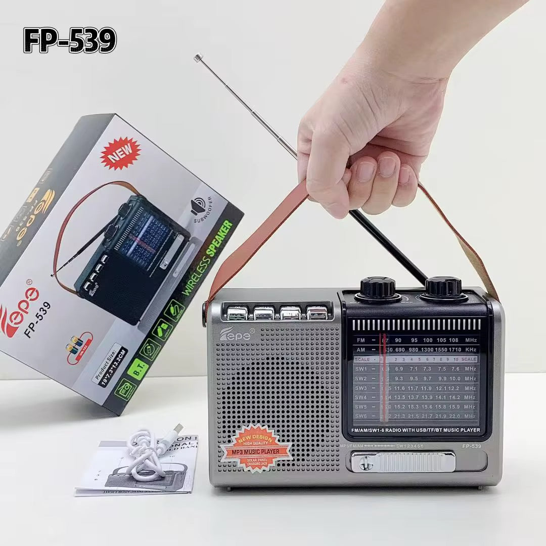 Radio Rétro & Enceinte Sans Fil Fepe FP-539