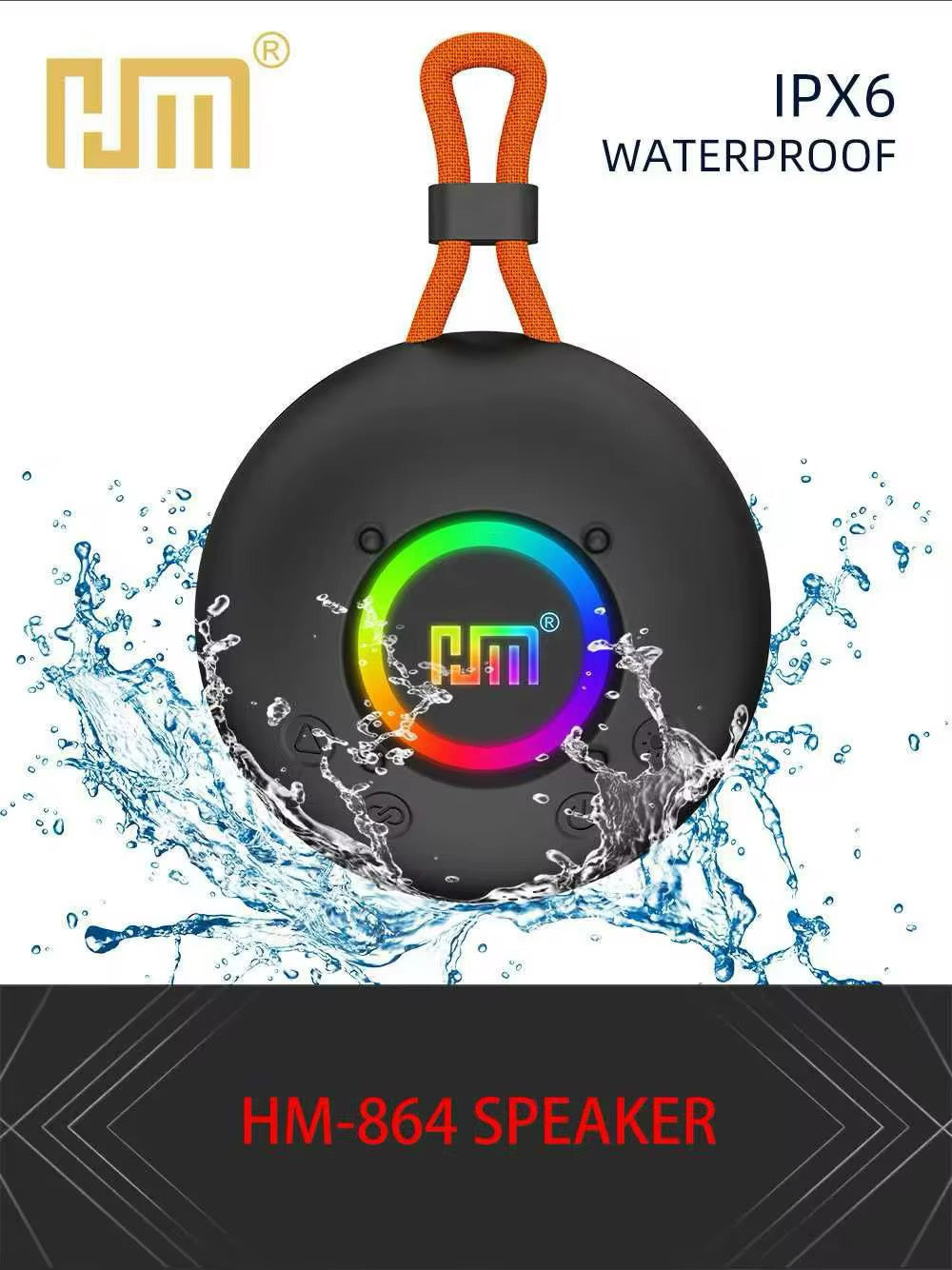Enceinte Bluetooth Portable Étanche HM-864