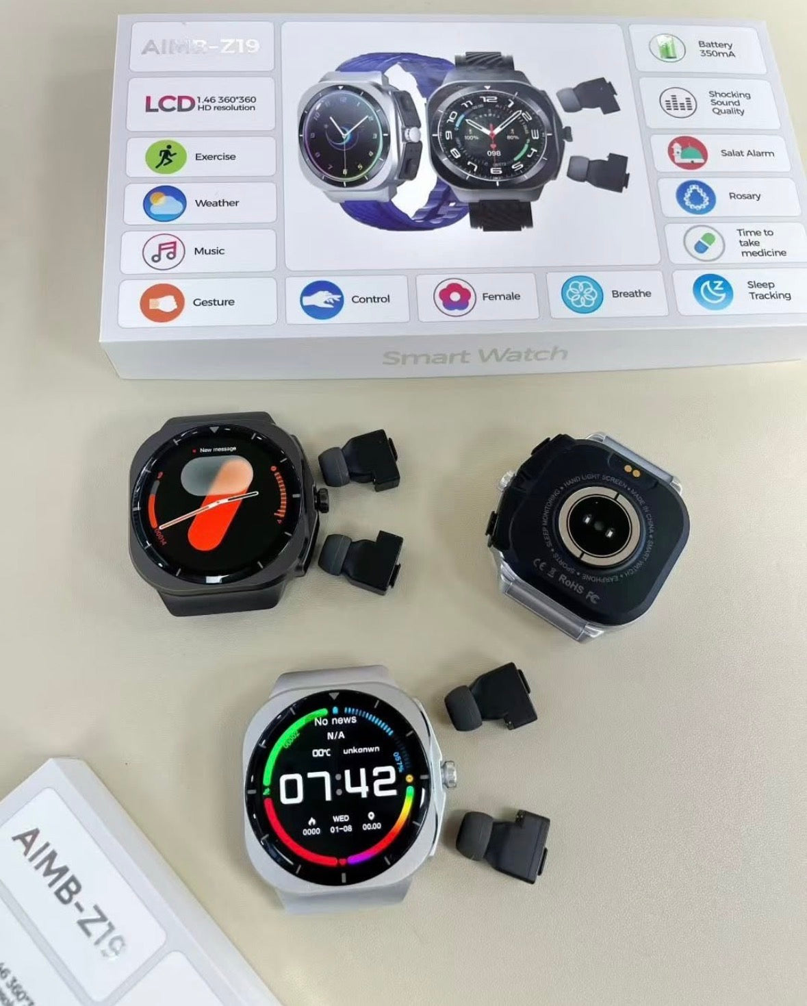 Smartwatch AIMB-Z19 Watch + Écouteurs