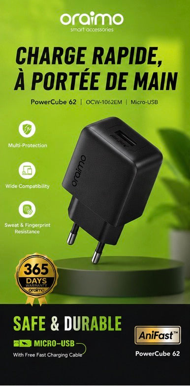 Adaptateur Oraimo PowerCube 62