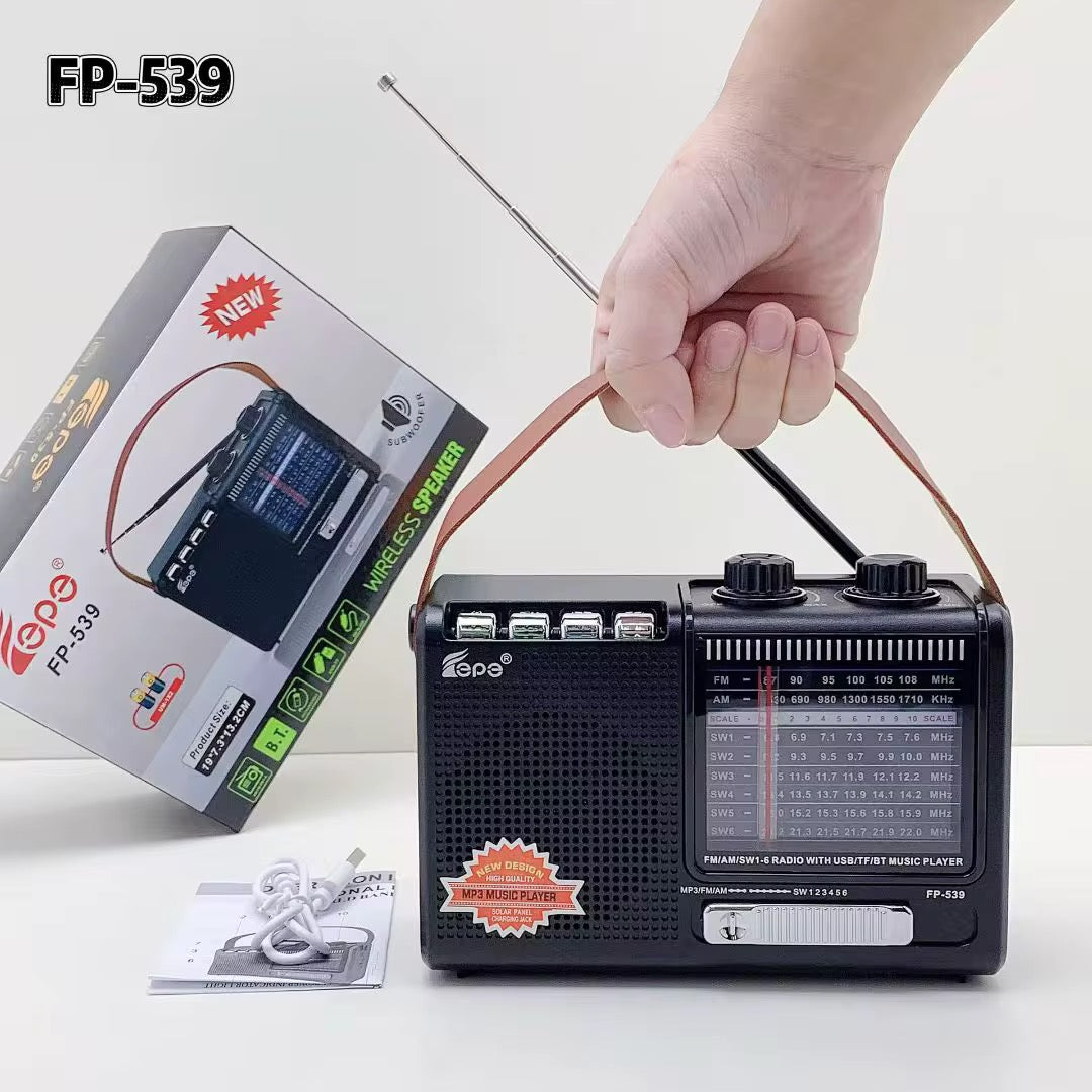 Radio Rétro & Enceinte Sans Fil Fepe FP-539