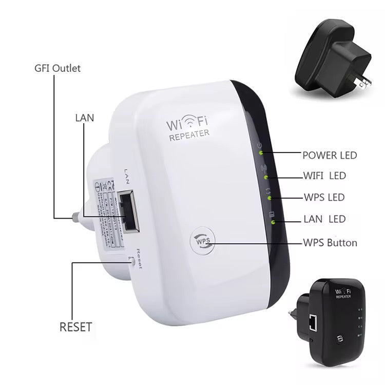 Répéteur WiFi Universel 300 Mbps – Amplificateur de Signal et Extension Réseau