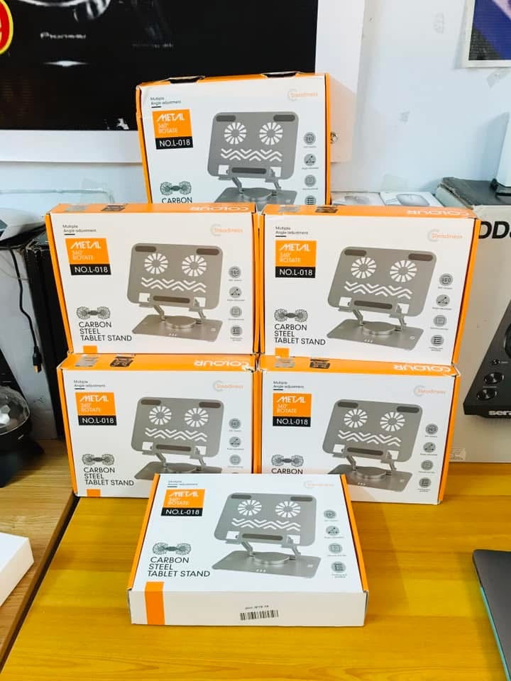 Support PC portable en métal rotatif 360° – modèle L-018 !