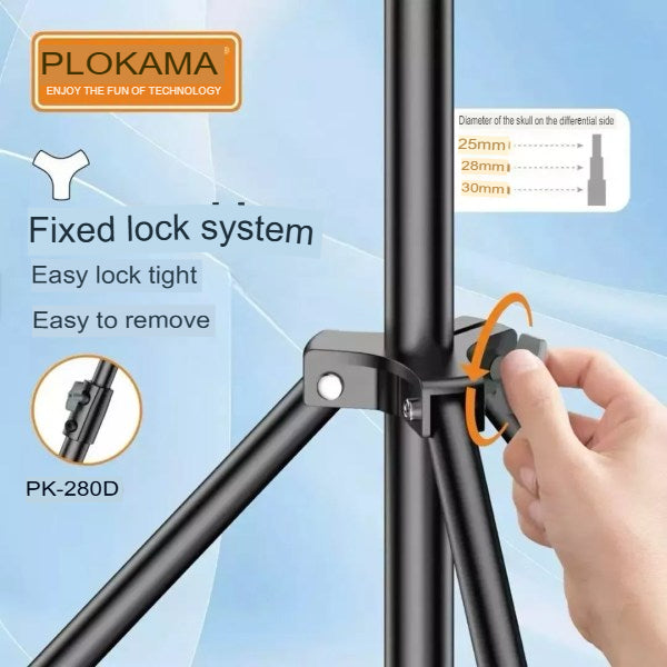 Grand trépied professionnel rugide Plokama PK-280D