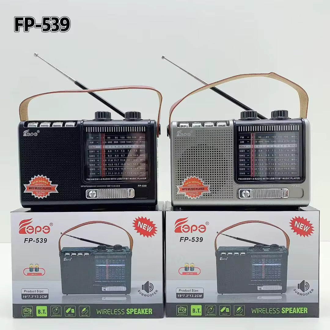 Radio Rétro & Enceinte Sans Fil Fepe FP-539