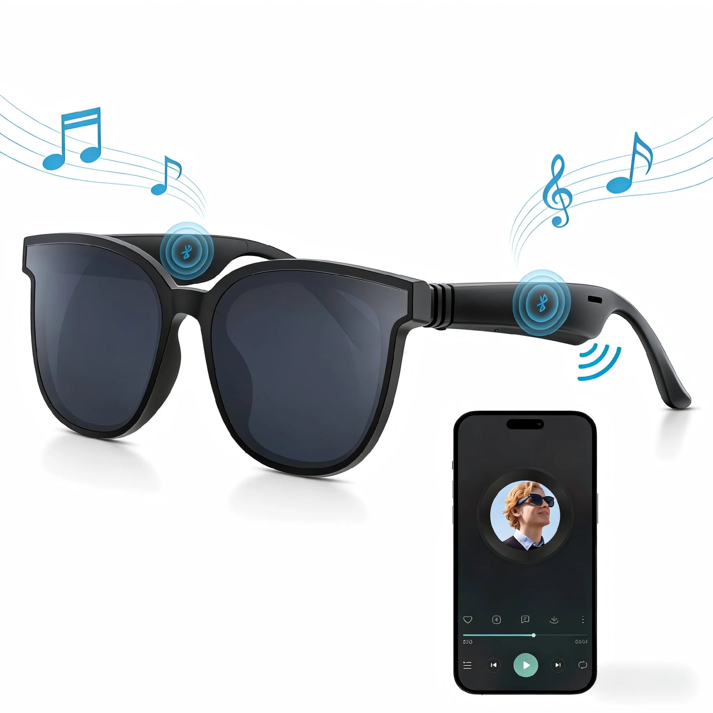 Lunettes Connectées CALUS GL-08 – Smart Audio Glasses