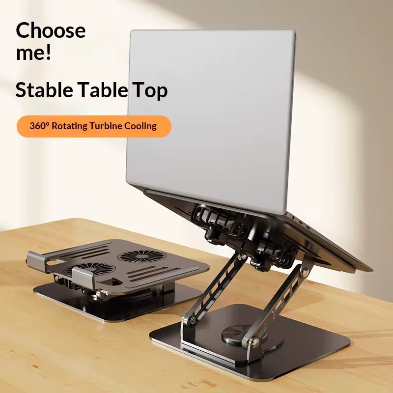 Support Ventilé Ajustable à 360° pour Ordinateur Portable