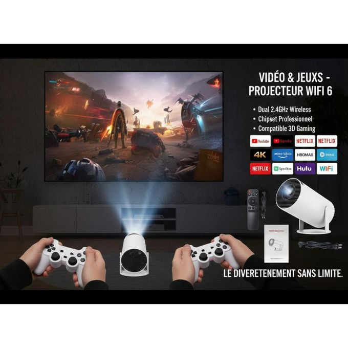 Projecteur Multimédia 4K TV avec console