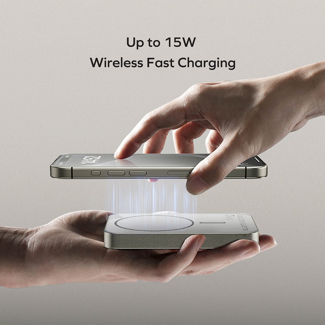 PowerBank QMAG Magnétique en titane 10.000mAh